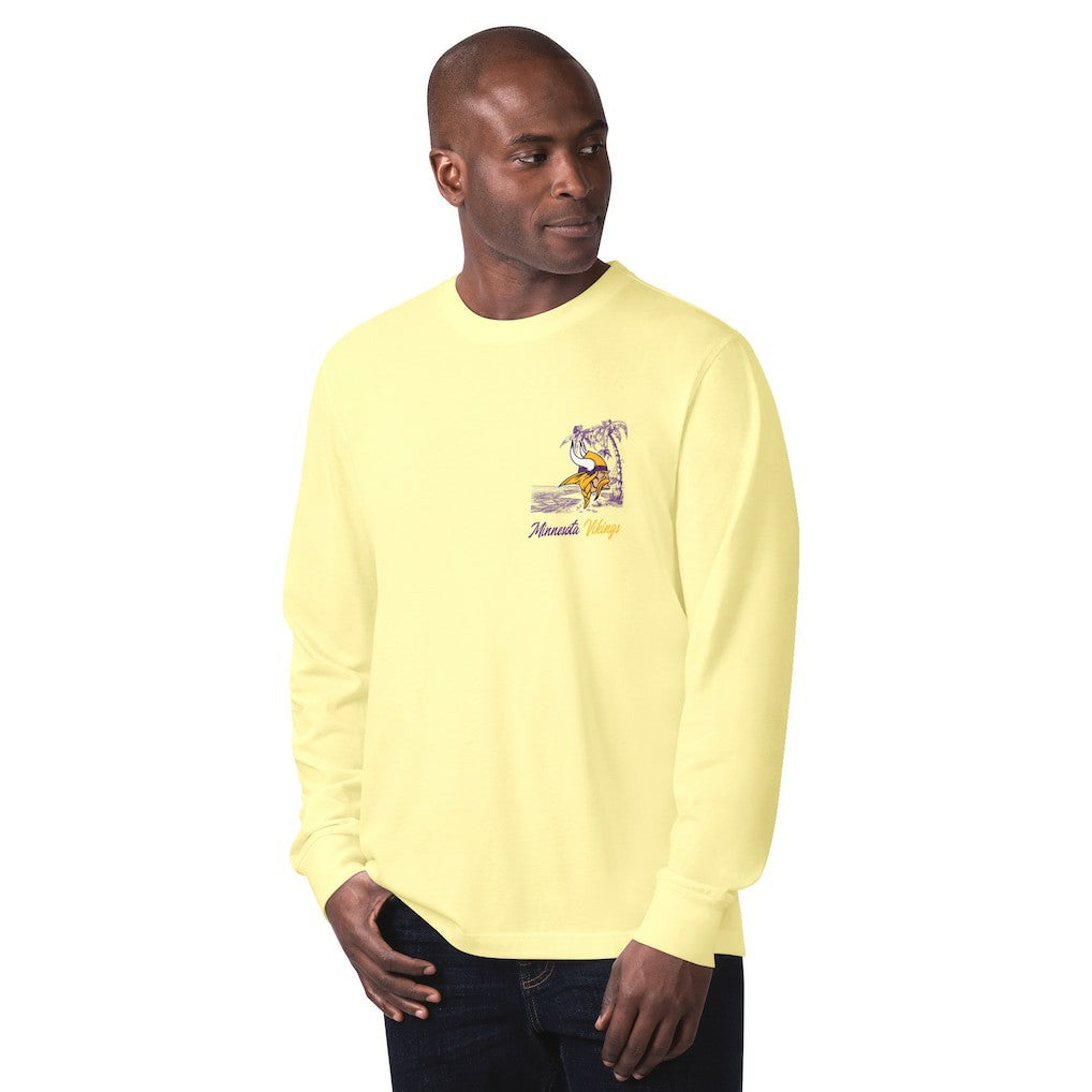 Minnesota Vikings Margaritaville It's Five O'Clock Somewhere Long Sleeve T-Shirt Yellow | NFL