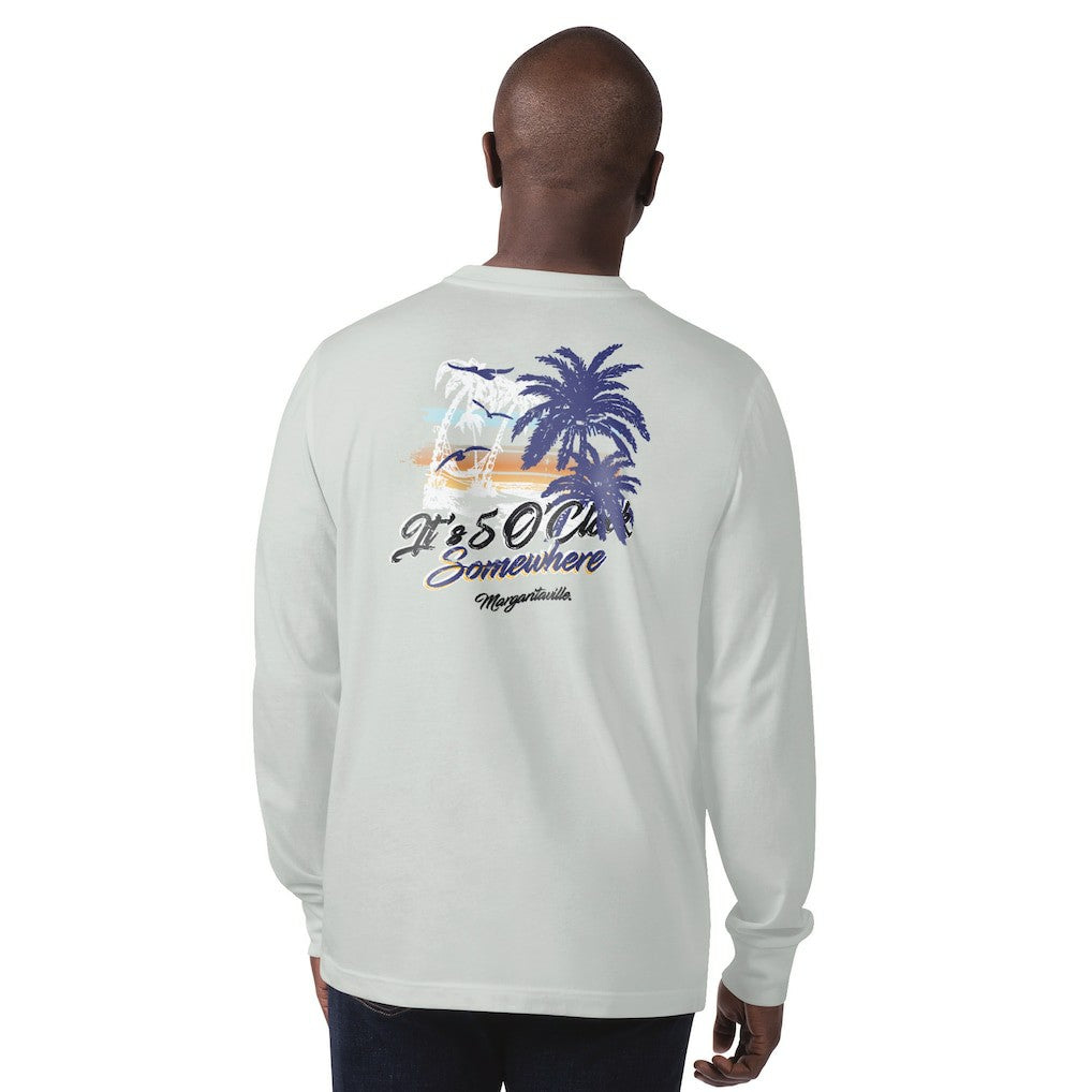 Baltimore Ravens Margaritaville It's Five O'Clock Somewhere Long Sleeve T-Shirt Gray | NFL