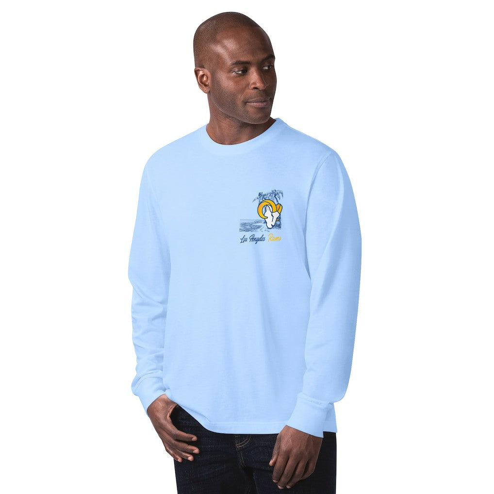Los Angeles Rams Margaritaville It's Five O'Clock Somewhere Long Sleeve T-Shirt Light Blue | NFL