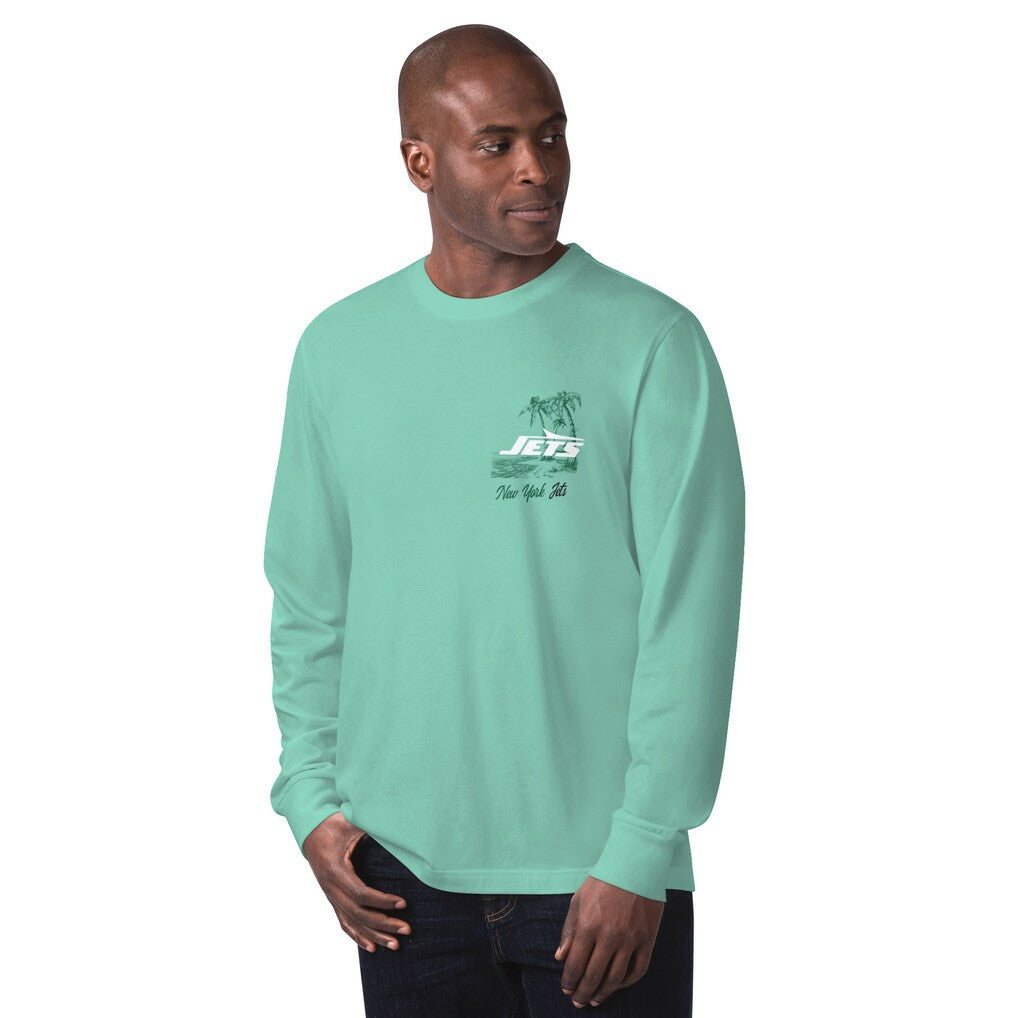 New York Jets Margaritaville It's Five O'Clock Somewhere Long Sleeve T-Shirt Mint | NFL
