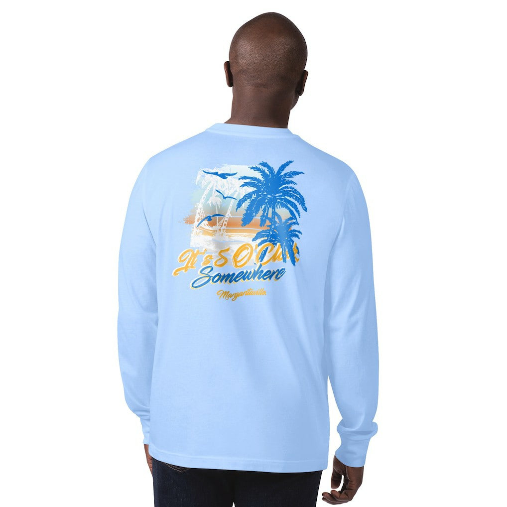 Los Angeles Chargers Margaritaville It's Five O'Clock Somewhere Long Sleeve T-Shirt Light Blue | NFL
