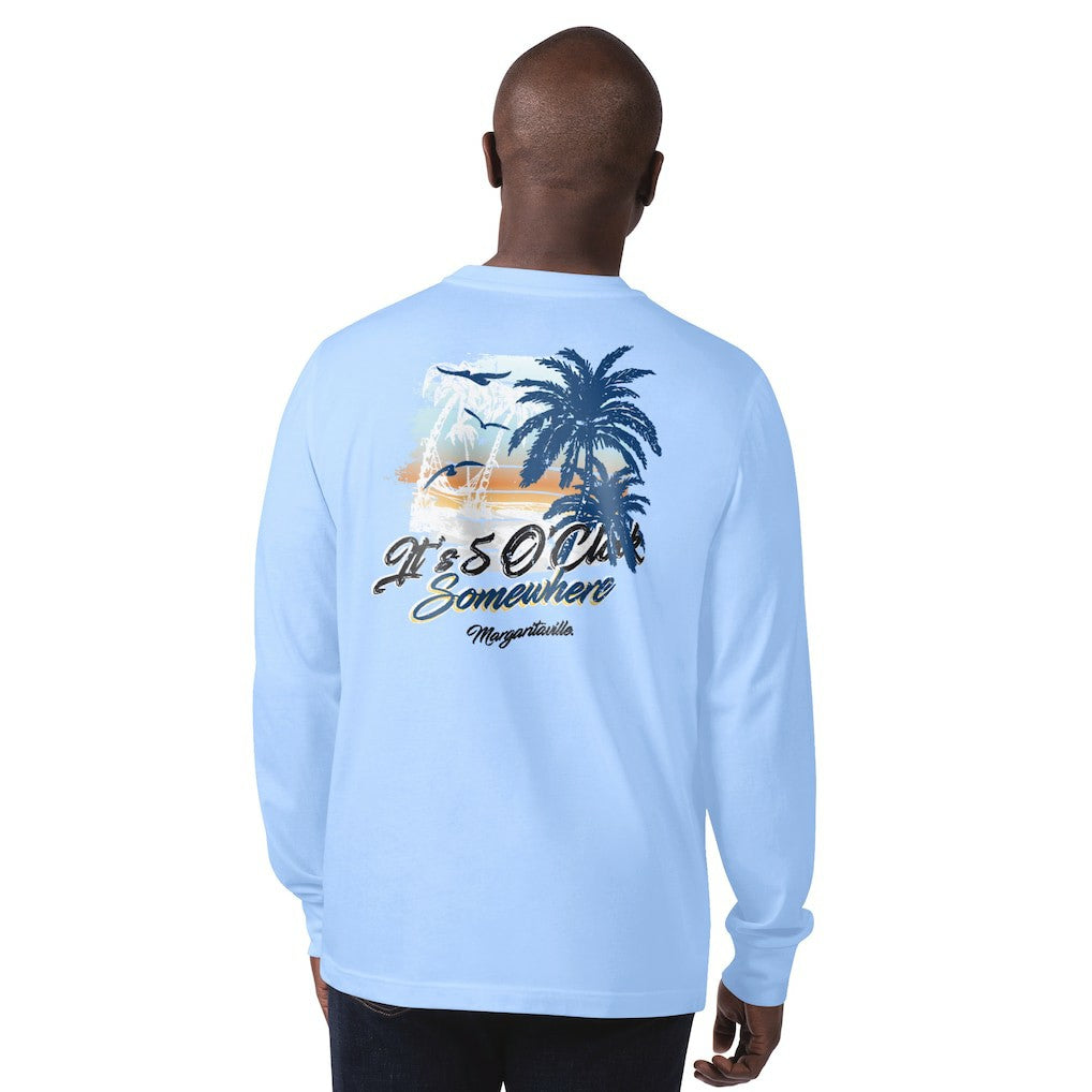 Indianapolis Colts Margaritaville It's Five O'Clock Somewhere Long Sleeve T-Shirt Light Blue | NFL