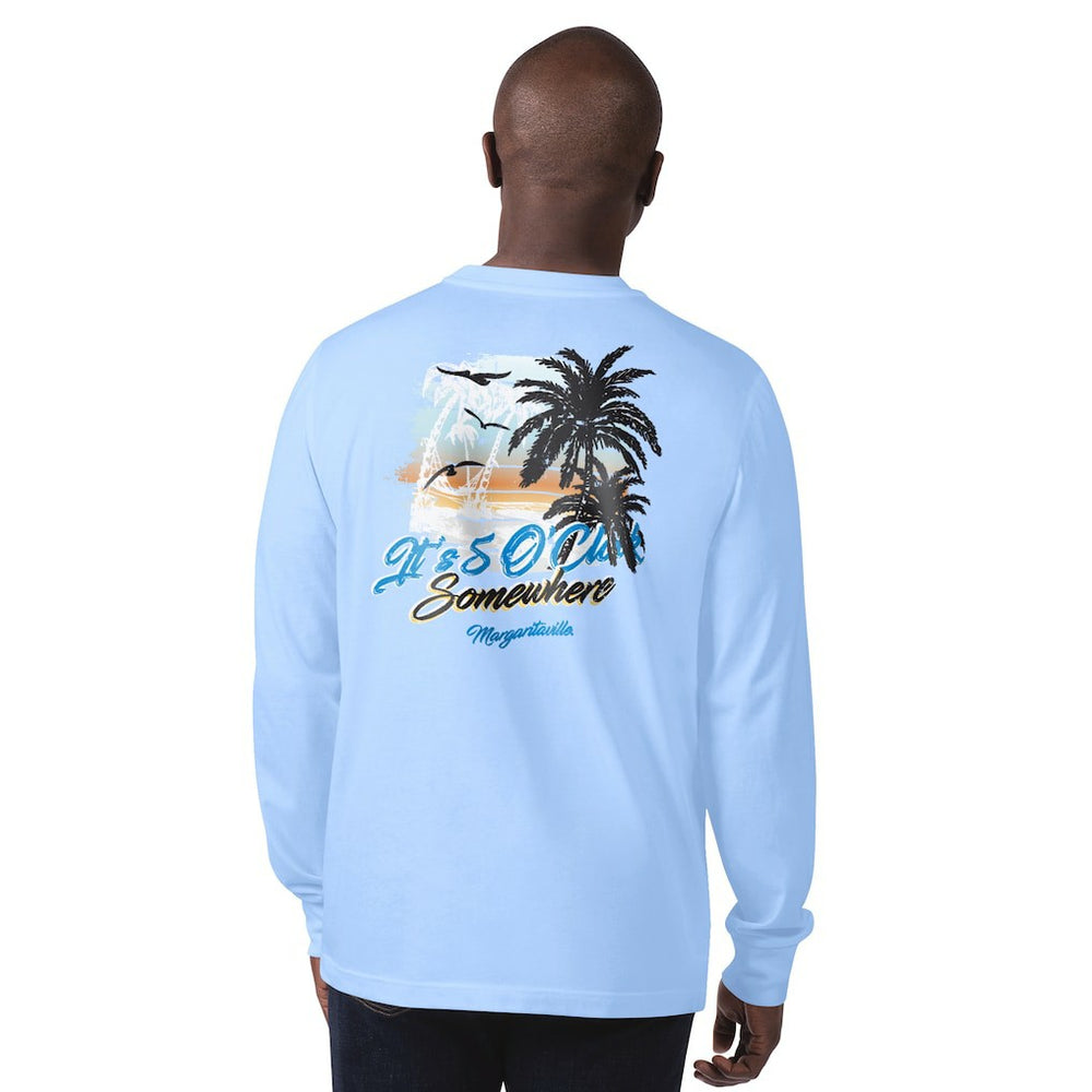 Carolina Panthers Margaritaville It's Five O'Clock Somewhere Long Sleeve T-Shirt Light Blue | NFL