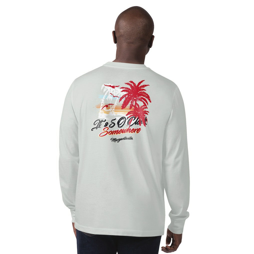 Atlanta Falcons Margaritaville It's Five O'Clock Somewhere Long Sleeve T-Shirt Gray | NFL