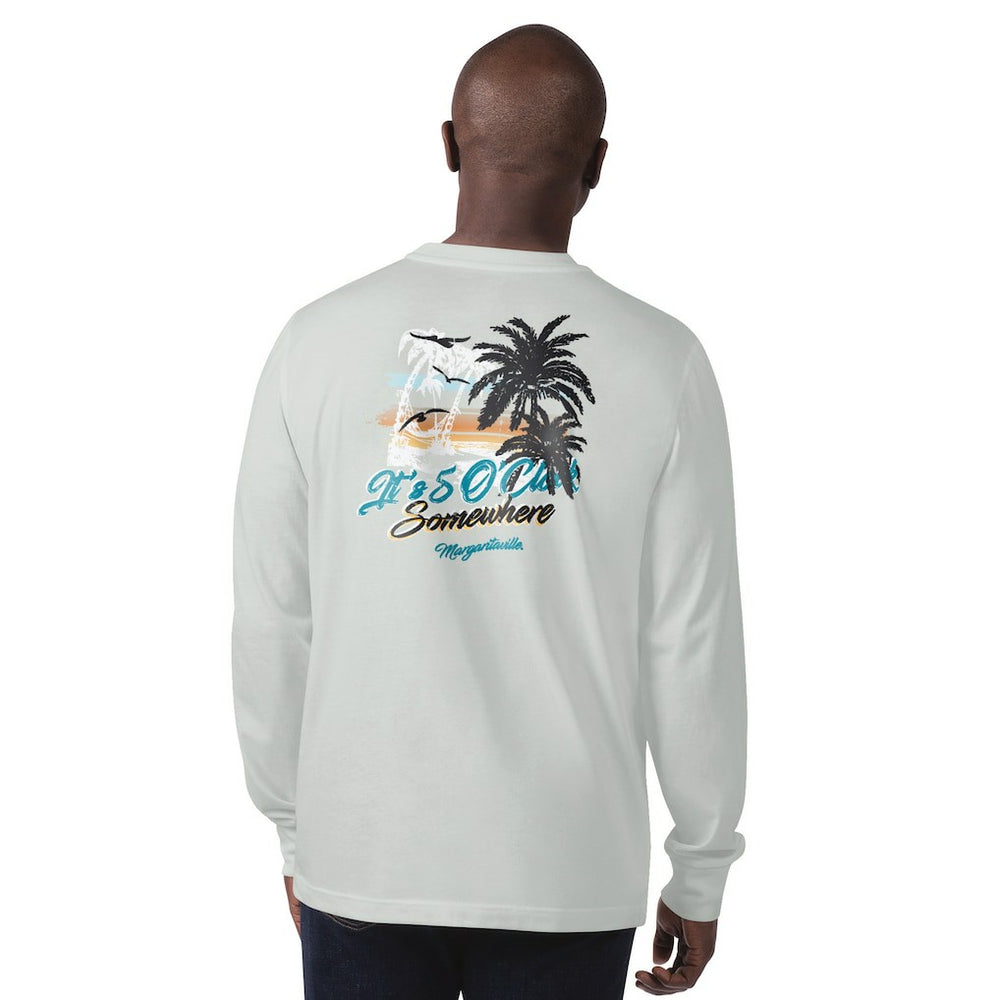 Jacksonville Jaguars Margaritaville It's Five O'Clock Somewhere Long Sleeve T-Shirt Gray | NFL