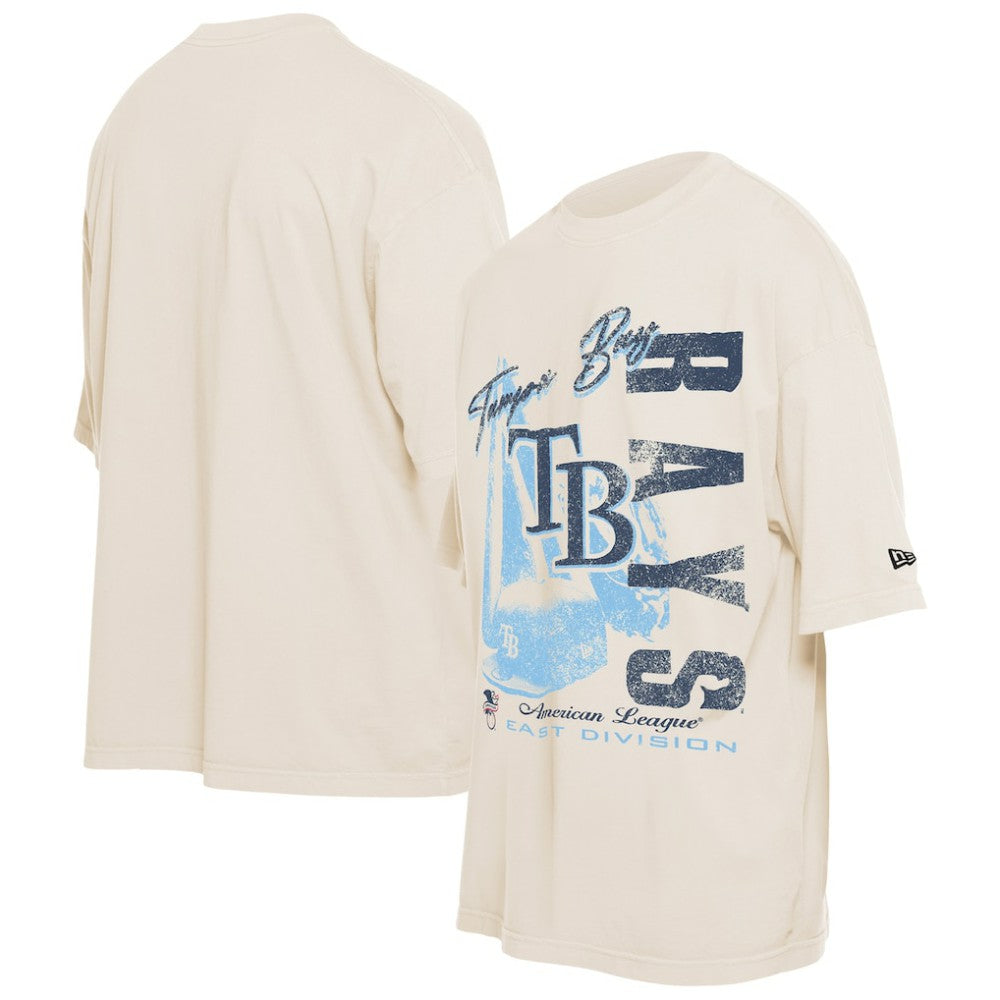 Tampa Bay Rays New Era Cooperstown Collection Oversized Throwback Distressed T-Shirt - MLB