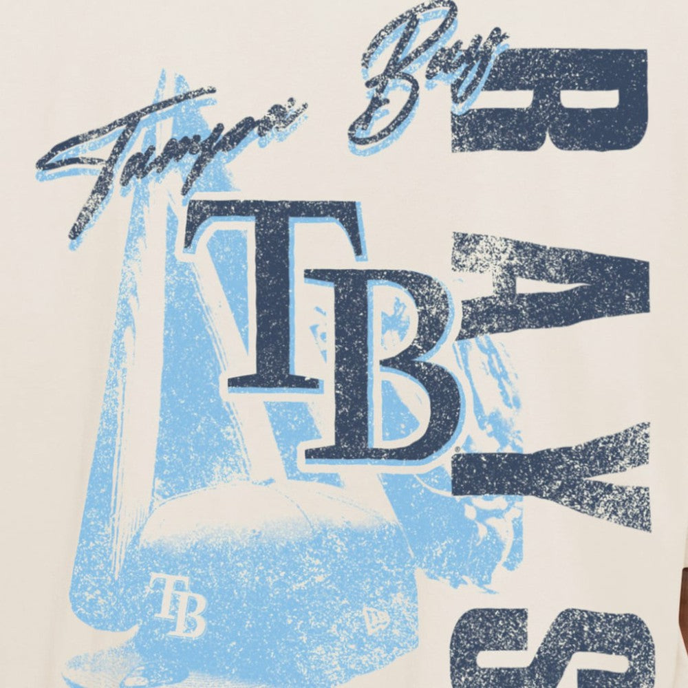 Tampa Bay Rays New Era Cooperstown Collection Oversized Throwback Distressed T-Shirt - MLB