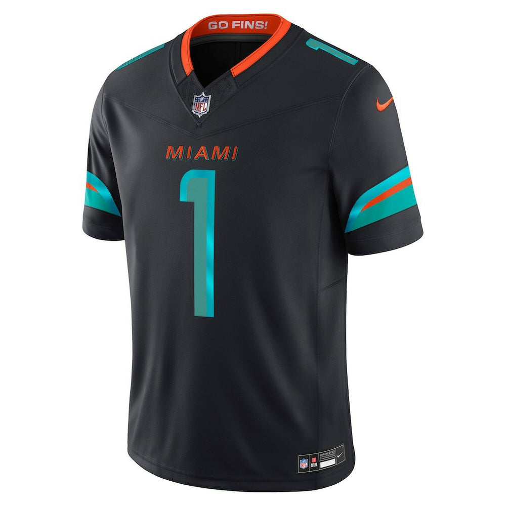 Tua Tagovailoa Miami Dolphins 2025 Rivalries Collection Limited Jersey Pitch Blue | Nike for Sale