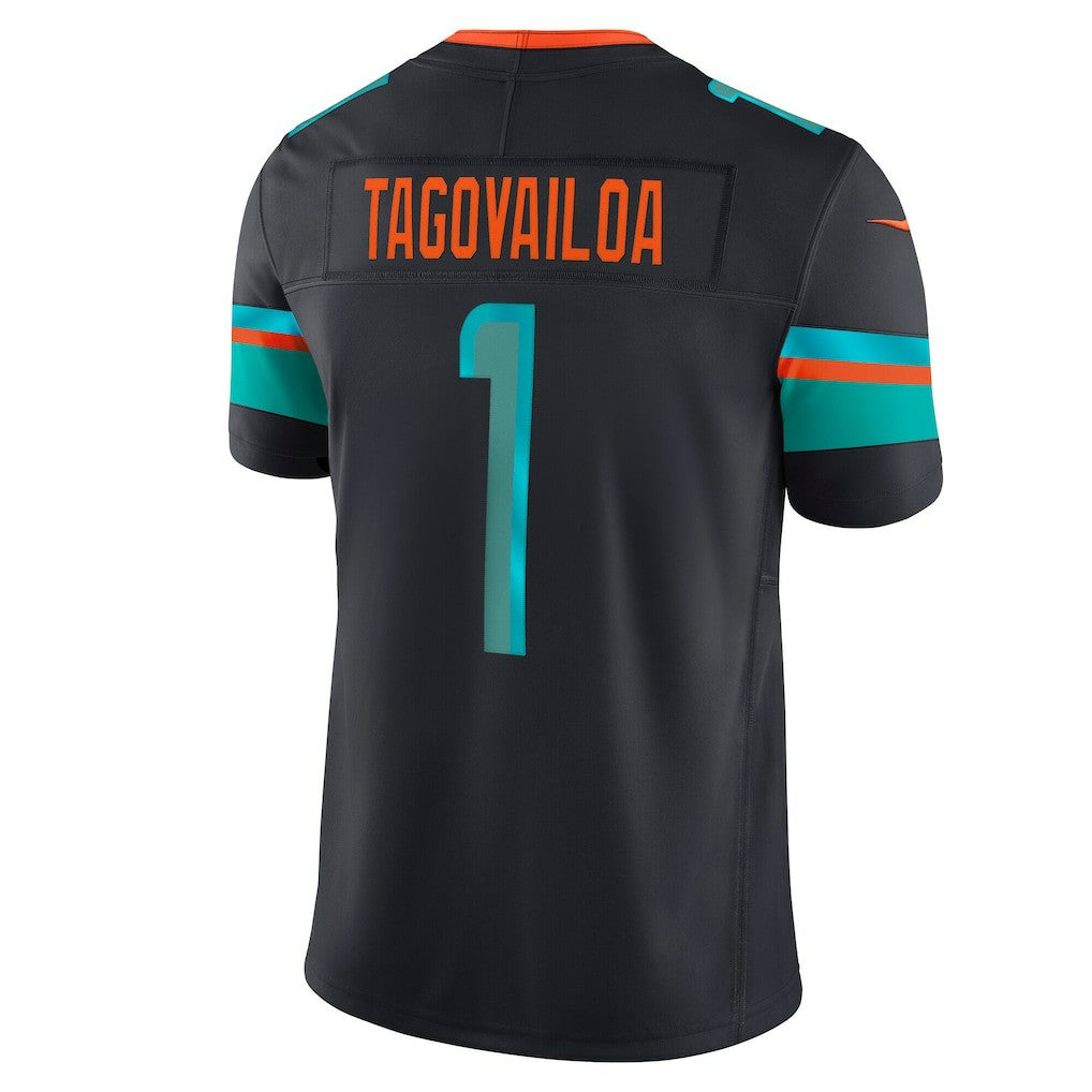 Tua Tagovailoa Miami Dolphins 2025 Rivalries Collection Limited Jersey Pitch Blue | Nike for Sale