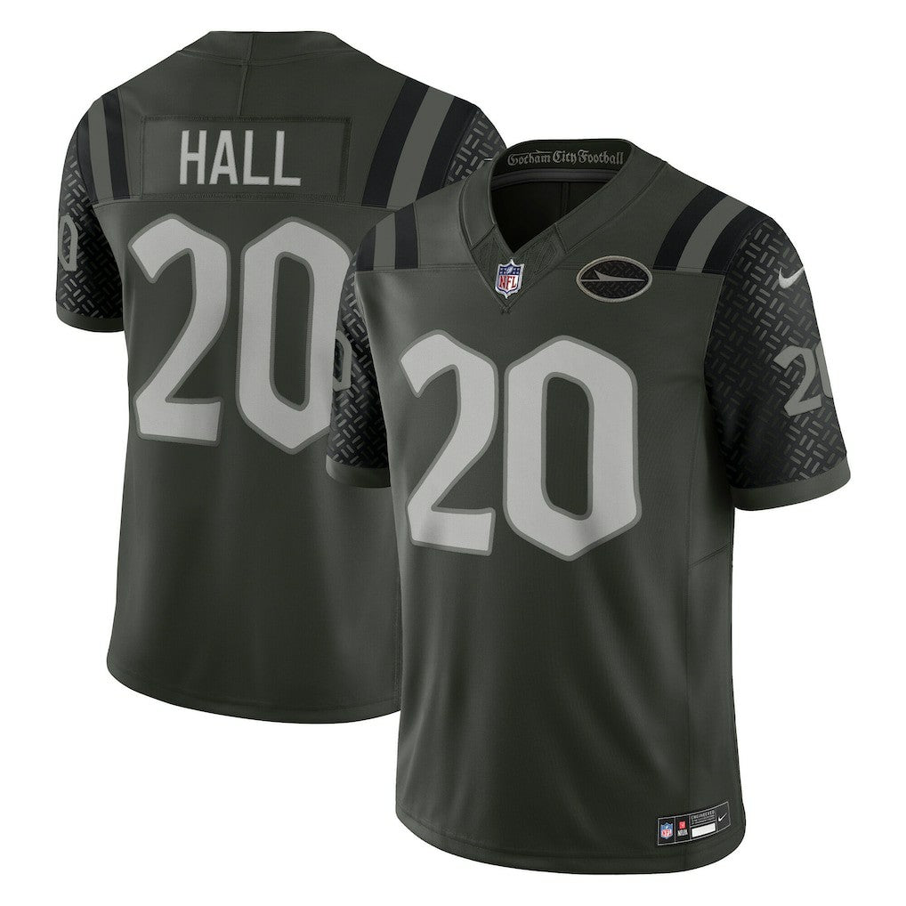Breece Hall New York Jets 2025 Rivalries Collection Limited Jersey Gotham Green | Nike for Sale