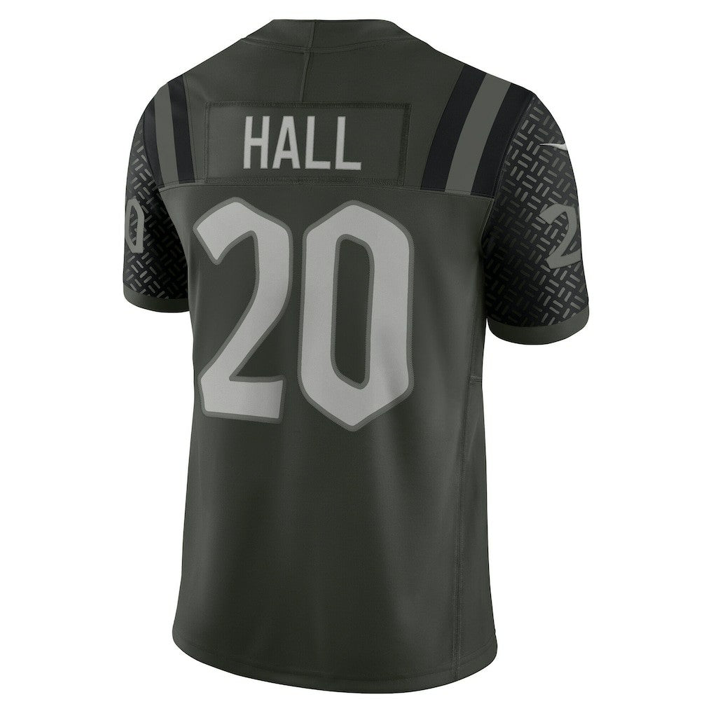 Breece Hall New York Jets 2025 Rivalries Collection Limited Jersey Gotham Green | Nike for Sale