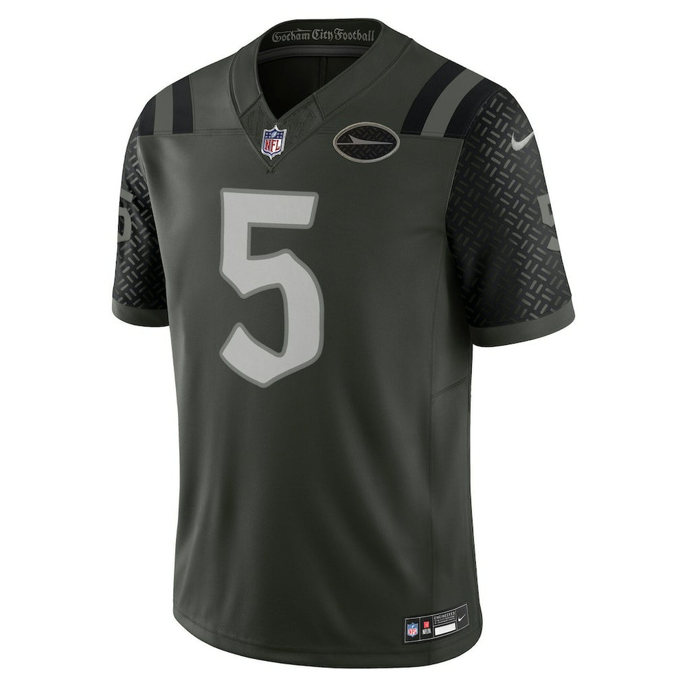 Garrett Wilson New York Jets 2025 Rivalries Collection Limited Jersey Gotham Green | Nike for Sale
