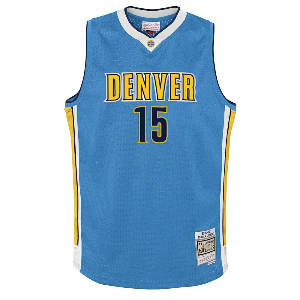 Nikola Jokic Denver Nuggets Youth 2016/17 Hardwood Classics Swingman Jersey Light Blue - NBA