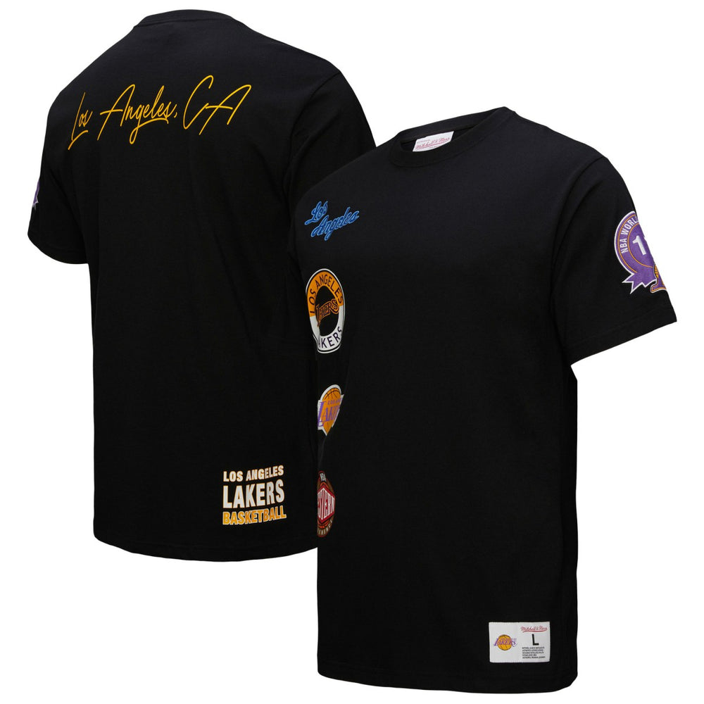 Los Angeles Lakers Black Out Collection Vintage Premium T-Shirt Black - NBA