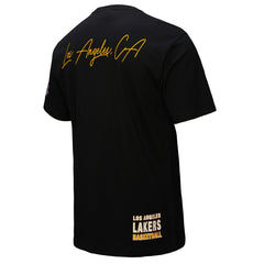 Los Angeles Lakers Black Out Collection Vintage Premium T-Shirt Black - NBA