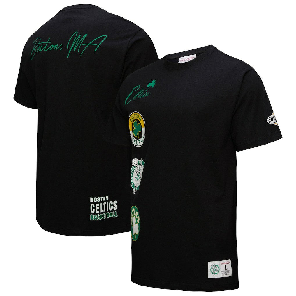 Boston Celtics Black Out Collection Vintage Premium T-Shirt Black - NBA