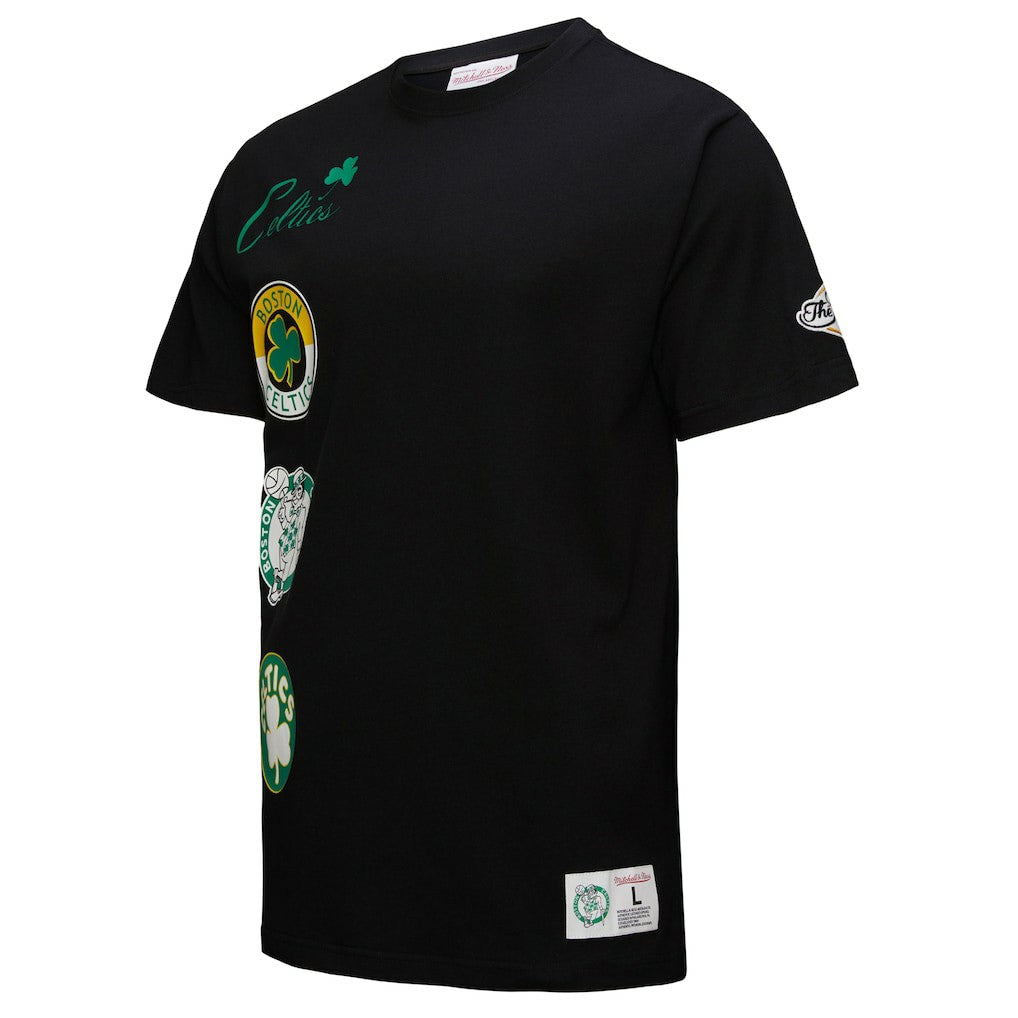 Boston Celtics Black Out Collection Vintage Premium T-Shirt Black - NBA