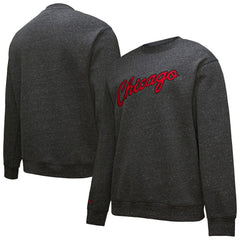 Chicago Bulls Hardwood Classics Blackout Collection Snow Washed Pullover Sweatshirt Black - NBA