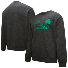 Boston Celtics Hardwood Classics Blackout Collection Snow Washed Pullover Sweatshirt Black - NBA