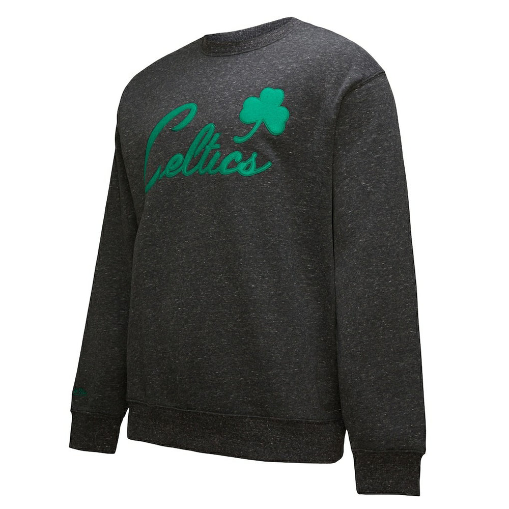 Boston Celtics Hardwood Classics Blackout Collection Snow Washed Pullover Sweatshirt Black - NBA