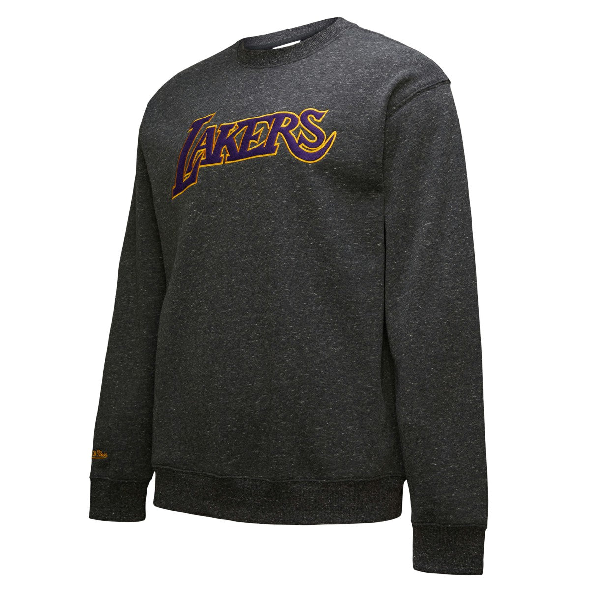 Los Angeles Lakers Black Out Collection Snow Washed Vintage Logo Pullover Sweatshirt Black - NBA