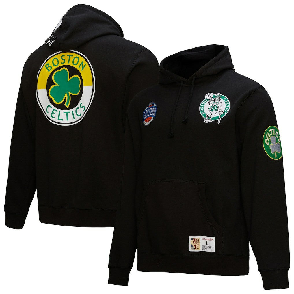 Boston Celtics Hardwood Classics Blackout Collection Pullover Hoodie Black - NBA