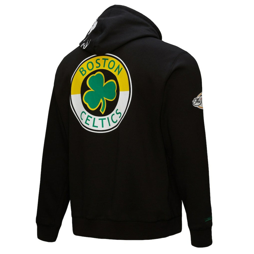 Boston Celtics Hardwood Classics Blackout Collection Pullover Hoodie Black - NBA