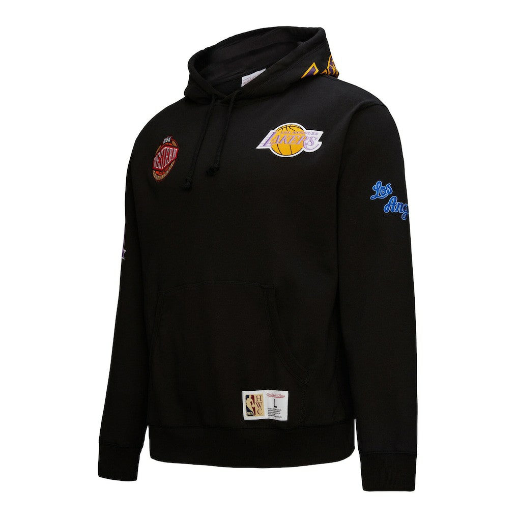 Los Angeles Lakers Hardwood Classics Blackout Collection Pullover Hoodie Black - NBA