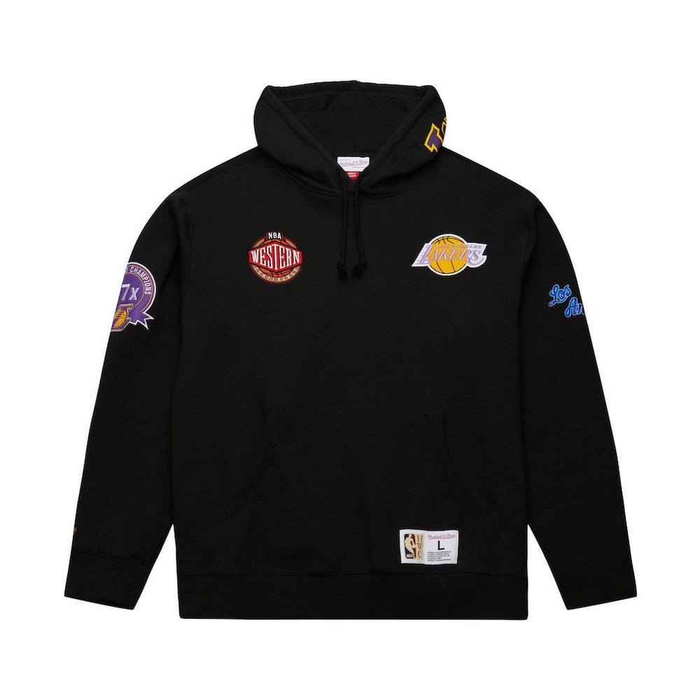 Los Angeles Lakers Hardwood Classics Blackout Collection Pullover Hoodie Black - NBA