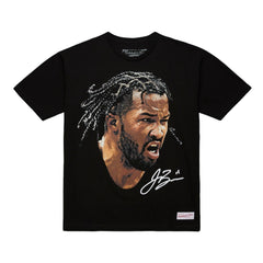 Jalen Brunson NBA Unisex Real Big Face Player T-Shirt Black - NBA