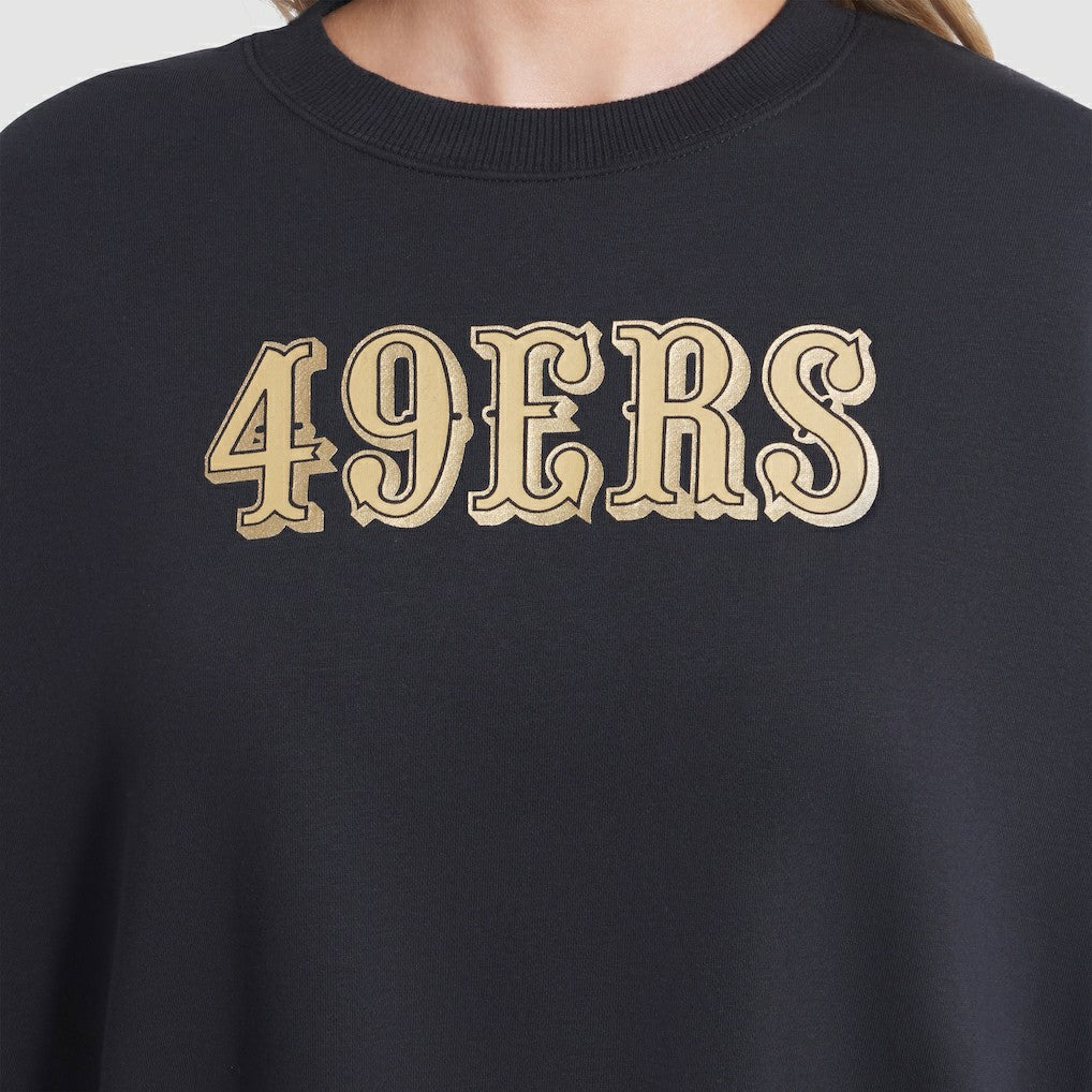 San Francisco 49ers Women's 2025 Rivalries Collection Oversized Phoenix Fleece Sweatshirt Black | Nike for Sale