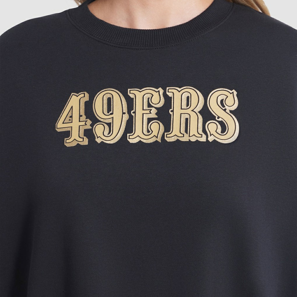 San Francisco 49ers Women's 2025 Rivalries Collection Oversized Phoenix Fleece Sweatshirt Black | Nike for Sale