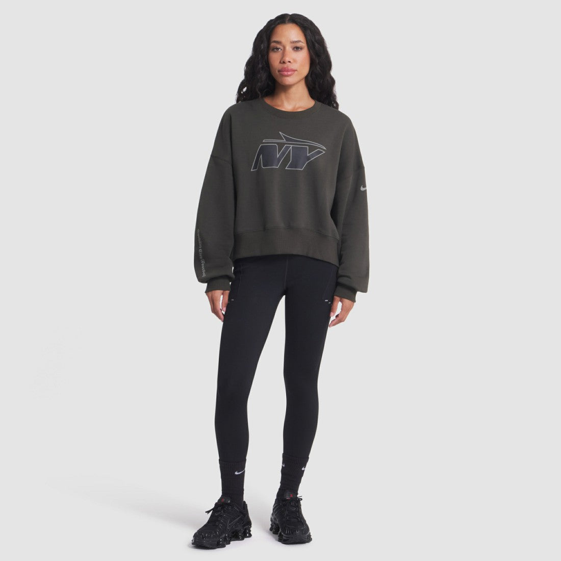 New York Jets Women's 2025 Rivalries Collection Oversized Phoenix Fleece Sweatshirt Gotham Green | Nike for Sale
