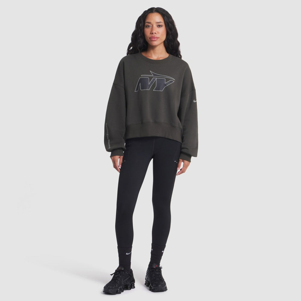 New York Jets Women's 2025 Rivalries Collection Oversized Phoenix Fleece Sweatshirt Gotham Green | Nike for Sale