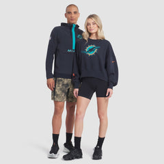 Miami Dolphins Women's 2025 Rivalries Collection Oversized Phoenix Fleece Sweatshirt Pitch Blue | Nike for Sale