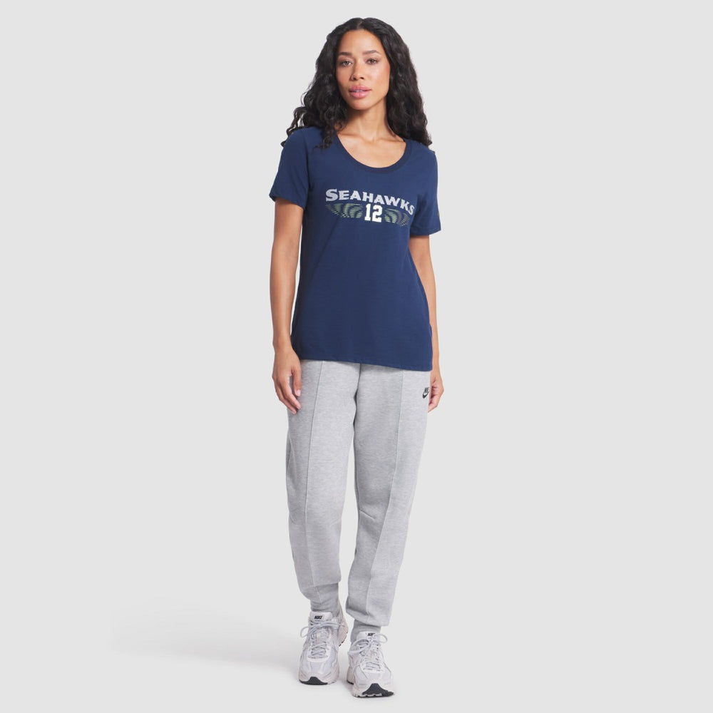 Seattle Seahawks Women's 2025 Rivalries Collection Slub Dri-FIT T-Shirt College Navy | Nike for Sale