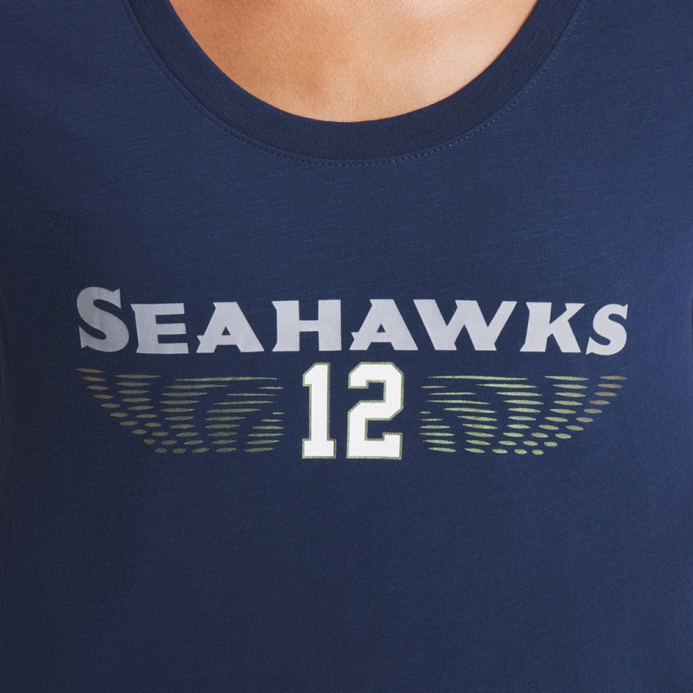 Seattle Seahawks Women's 2025 Rivalries Collection Slub Dri-FIT T-Shirt College Navy | Nike for Sale
