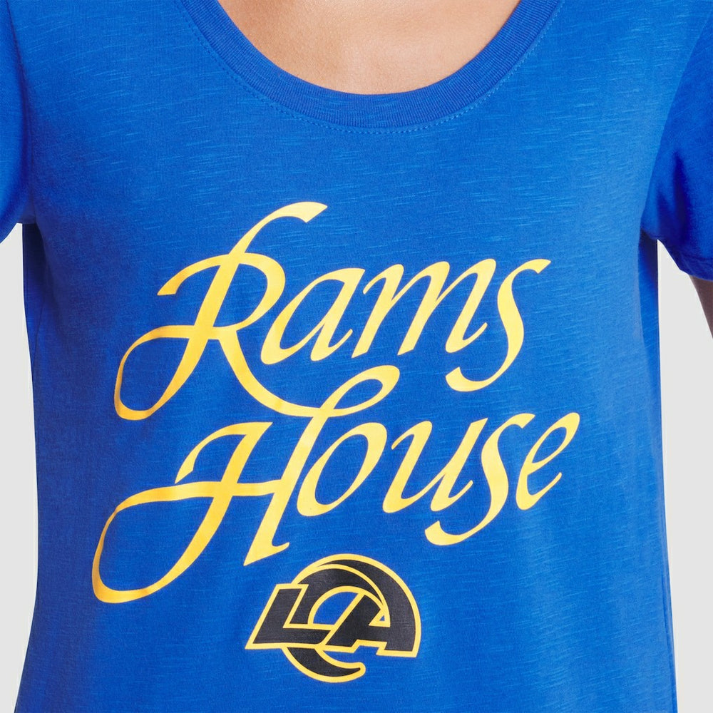 Los Angeles Rams Women's 2025 Rivalries Collection Slub Dri-FIT T-Shirt Royal | Nike for Sale