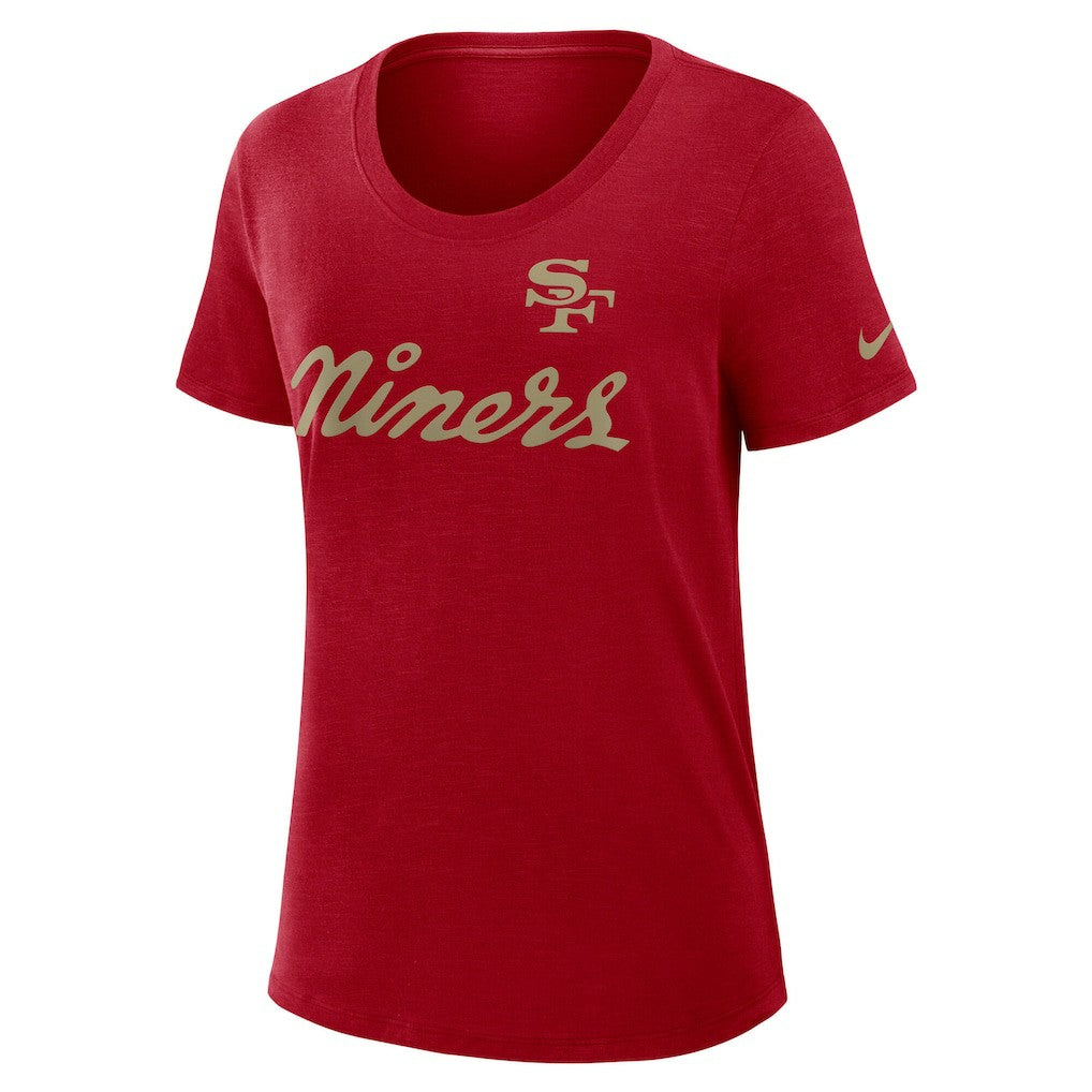 San Francisco 49ers Women's 2025 Rivalries Collection Slub Dri-FIT T-Shirt Scarlet | Nike for Sale