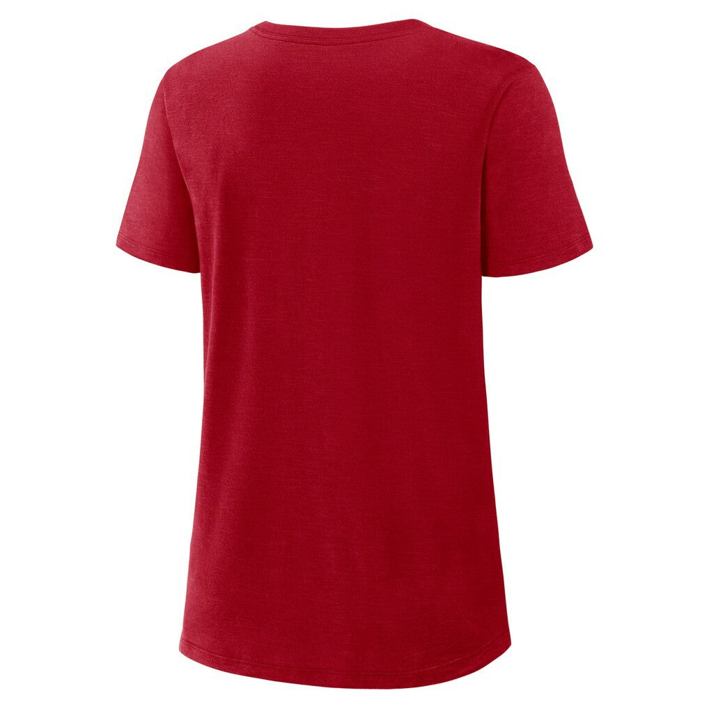 San Francisco 49ers Women's 2025 Rivalries Collection Slub Dri-FIT T-Shirt Scarlet | Nike for Sale