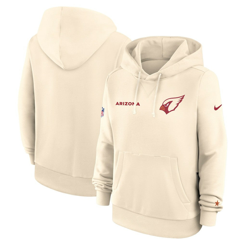 Arizona Cardinals Women's 2025 Rivalries Collection Standard Issue Sideline Dri-FIT Hoodie Natural | Nike for Sale