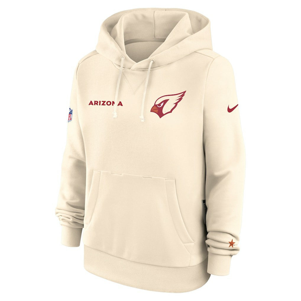 Arizona Cardinals Women's 2025 Rivalries Collection Standard Issue Sideline Dri-FIT Hoodie Natural | Nike for Sale