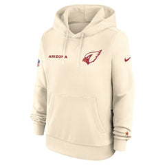 Arizona Cardinals Women's 2025 Rivalries Collection Standard Issue Sideline Dri-FIT Hoodie Natural | Nike for Sale