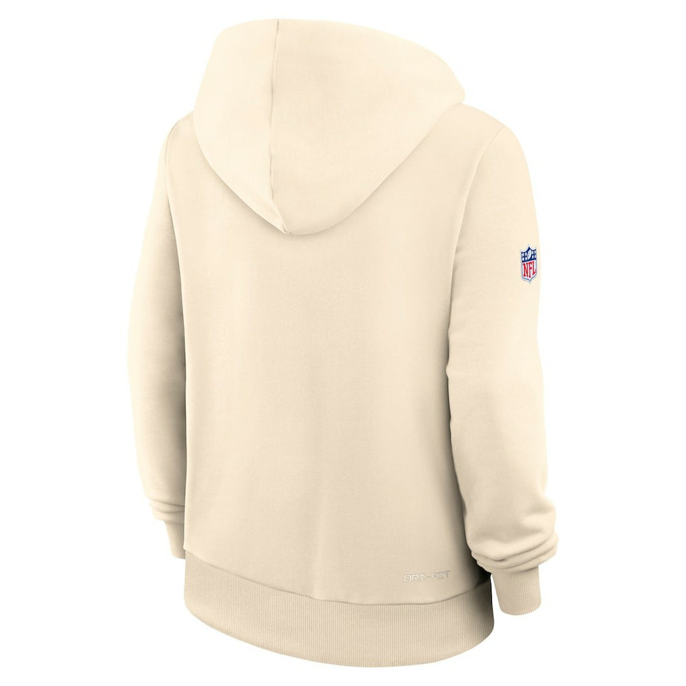 Arizona Cardinals Women's 2025 Rivalries Collection Standard Issue Sideline Dri-FIT Hoodie Natural | Nike for Sale