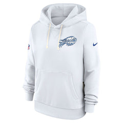 Buffalo Bills Women's 2025 Rivalries Collection Standard Issue Sideline Dri-FIT Hoodie White | Nike for Sale