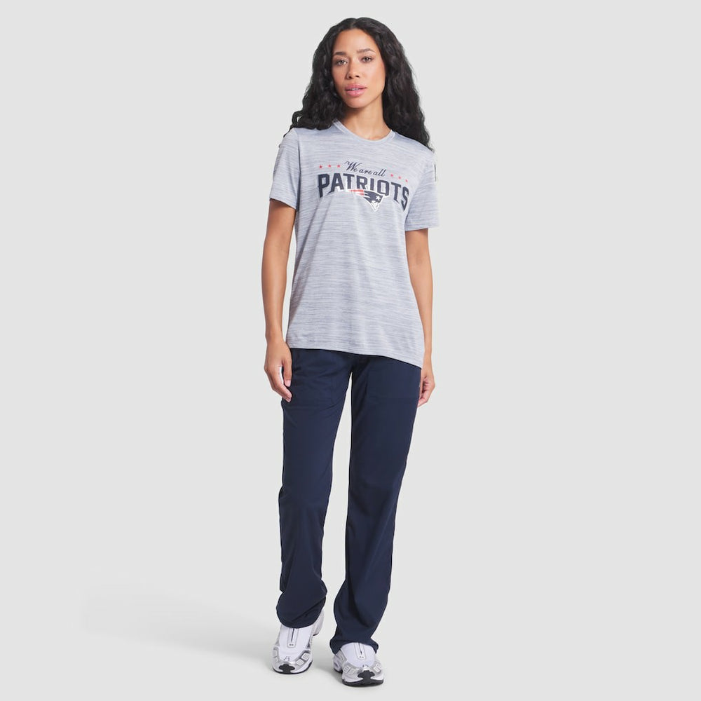 New England Patriots Women's 2025 Rivalries Collection Sideline Velocity Dri-FIT T-Shirt Silver | Nike for Sale