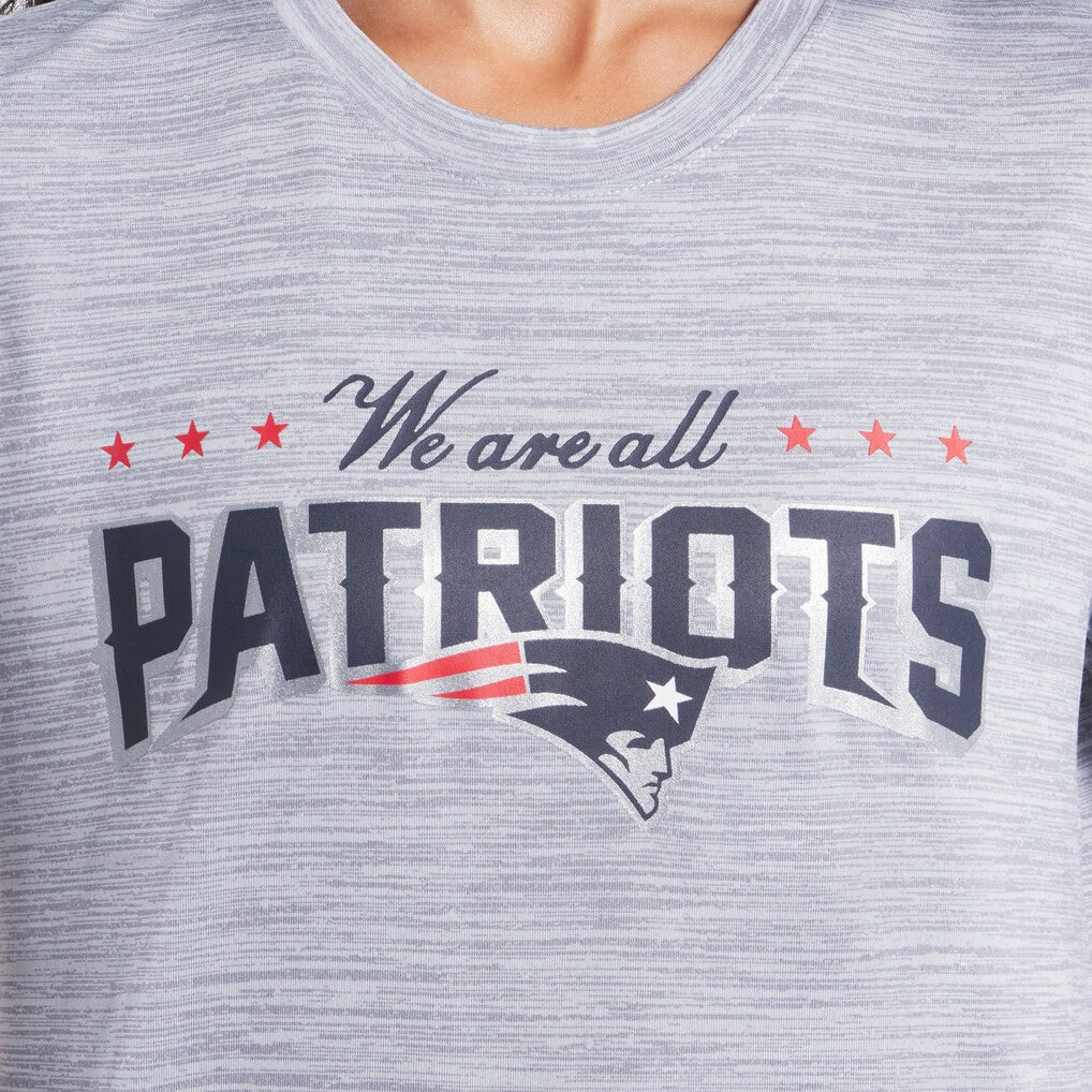 New England Patriots Women's 2025 Rivalries Collection Sideline Velocity Dri-FIT T-Shirt Silver | Nike for Sale