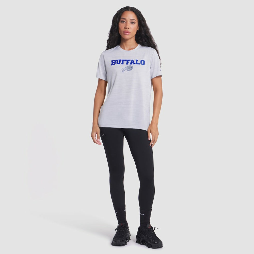 Buffalo Bills Women's 2025 Rivalries Collection Sideline Velocity Dri-FIT T-Shirt White | Nike for Sale