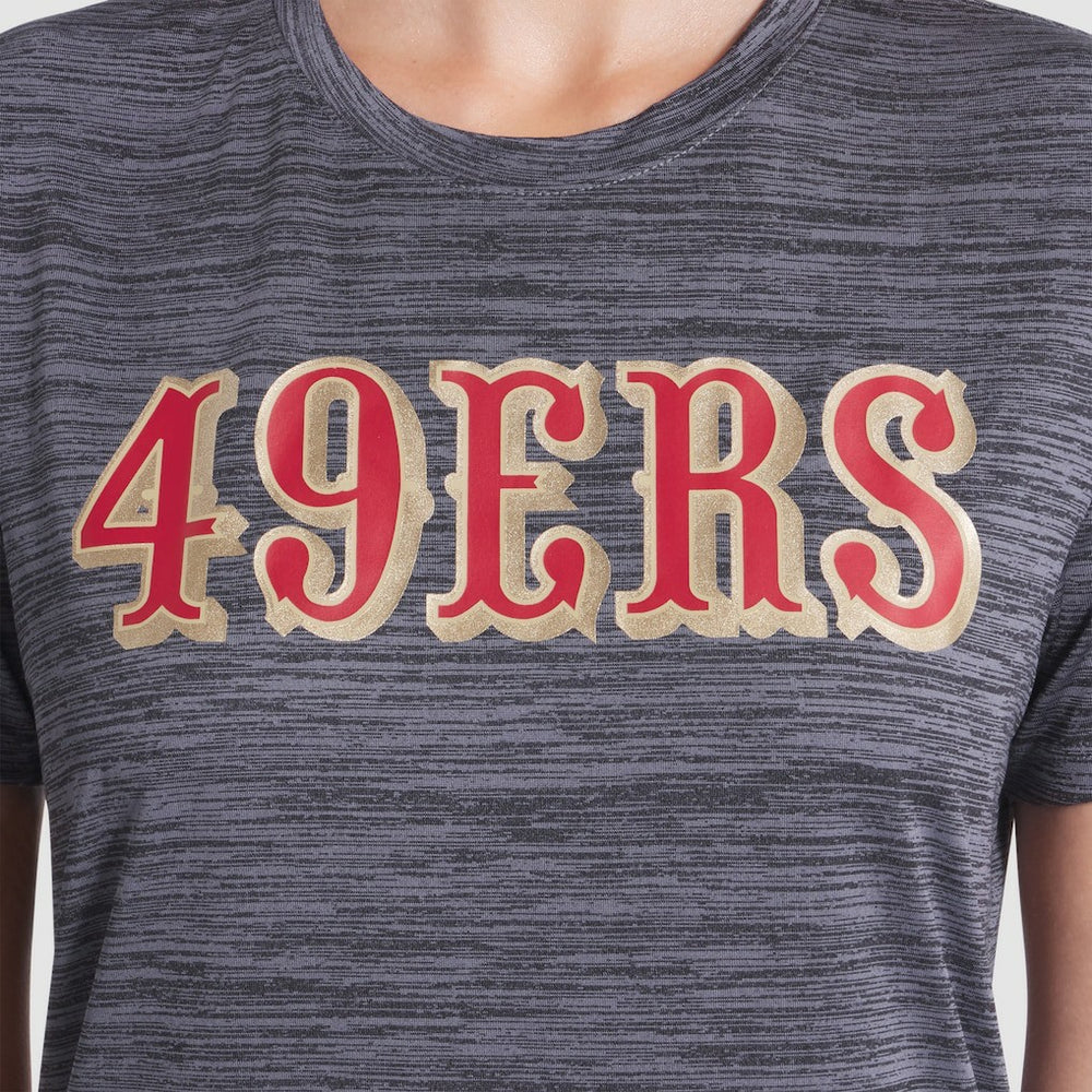 San Francisco 49ers Women's 2025 Rivalries Collection Sideline Velocity Dri-FIT T-Shirt Heather Charcoal | Nike for Sale