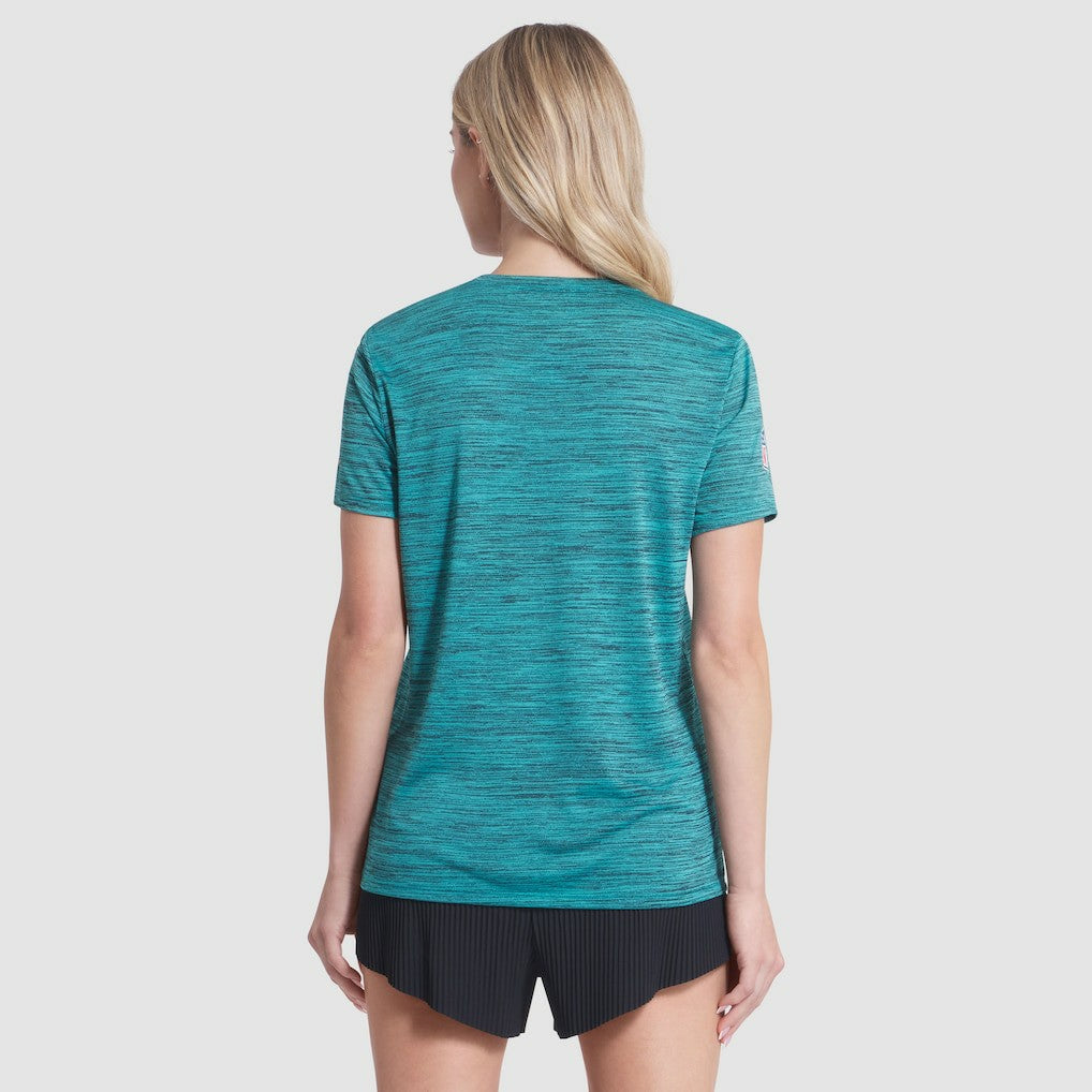 Miami Dolphins Women's 2025 Rivalries Collection Sideline Velocity Dri-FIT T-Shirt Turbo Green | Nike for Sale
